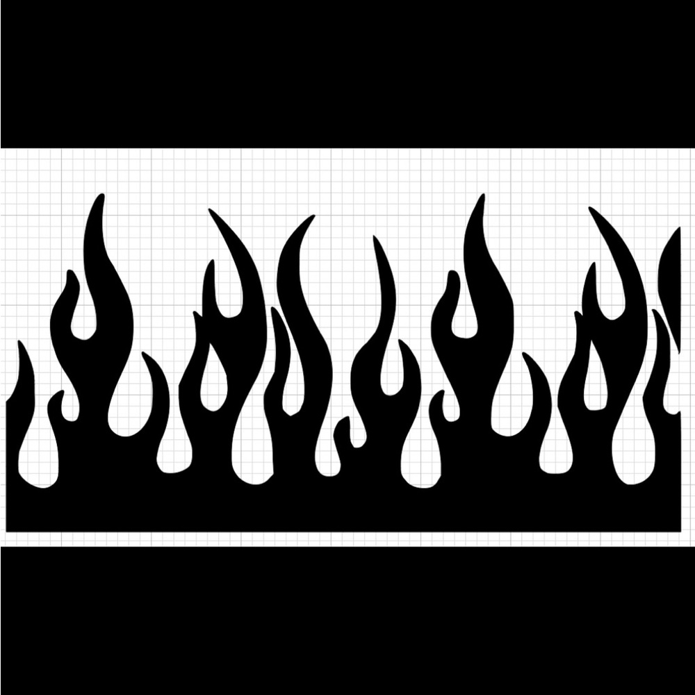 Flame Vinyl Stencil